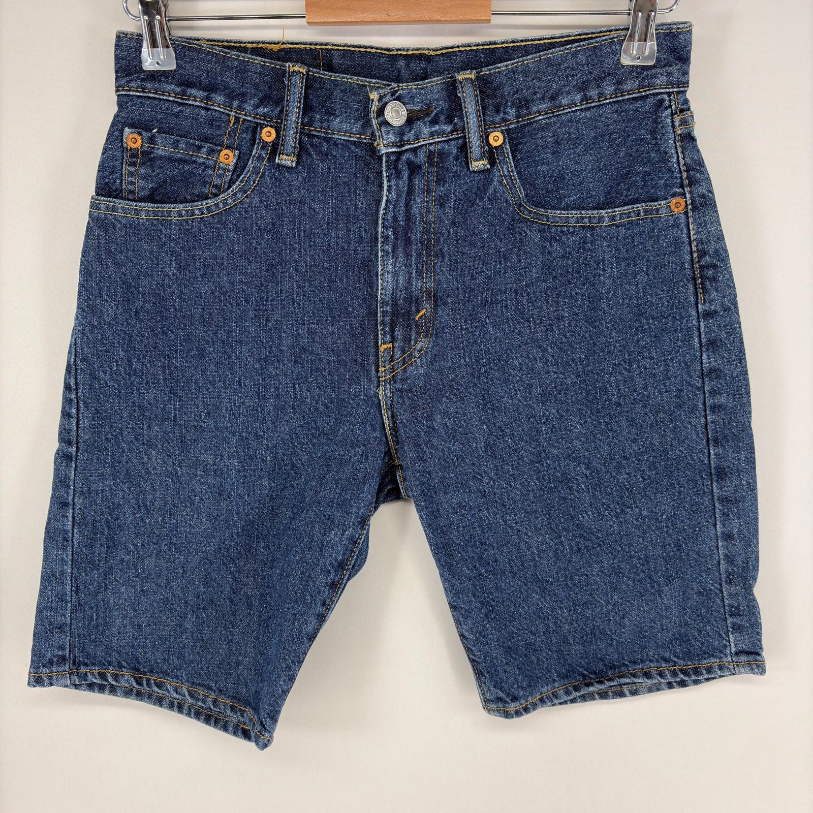 古着 リーバイス Levi's デニム パンツ 505 ストレート ジーンズ ジーパン ショートパンツ 半ズボン ハーフ w30 ブルー系 メンズ