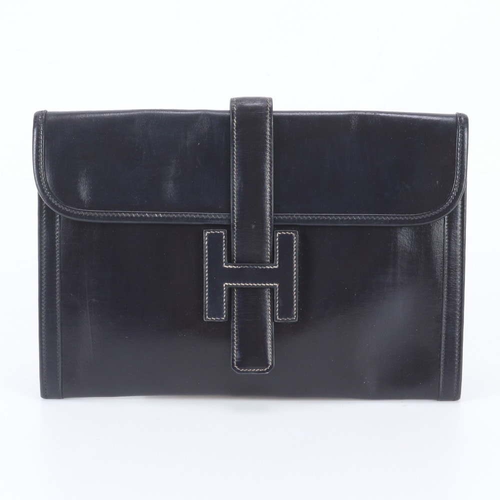 ■美品 エルメスジジェ PM ボックスカーフセカンドバッグ レザー