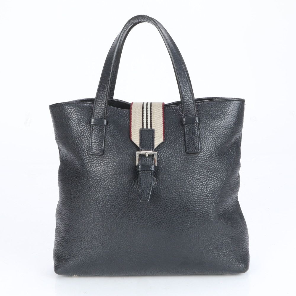 ■極美品 バーバリー ストライプ ベルト フラップ シルバー 金具