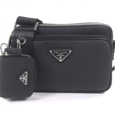 美品 プラダ ショルダーバッグ ブラック メンズ 2VH170