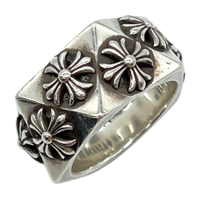 CHROME HEARTS クロムハーツ PENTAGON CH PLS ペンタゴン CHプラス シルバーリング インボイス付属 41096