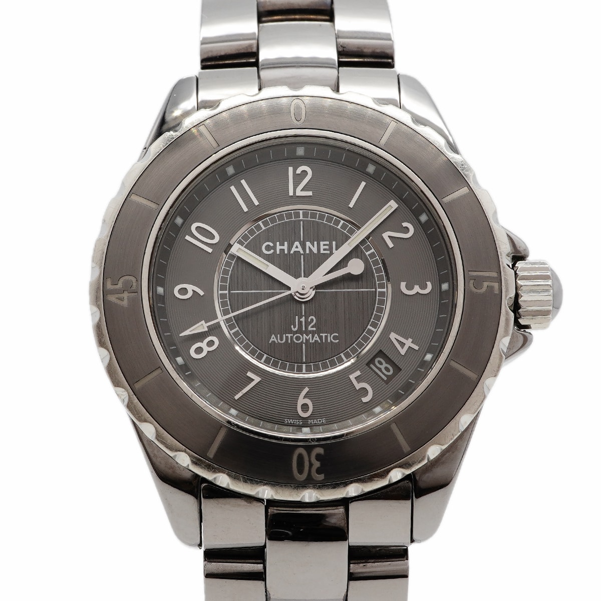★SALE【6wgd0271】シャネル J12 クロマティック H2979 グレー文字盤【中古】腕時計 メンズ