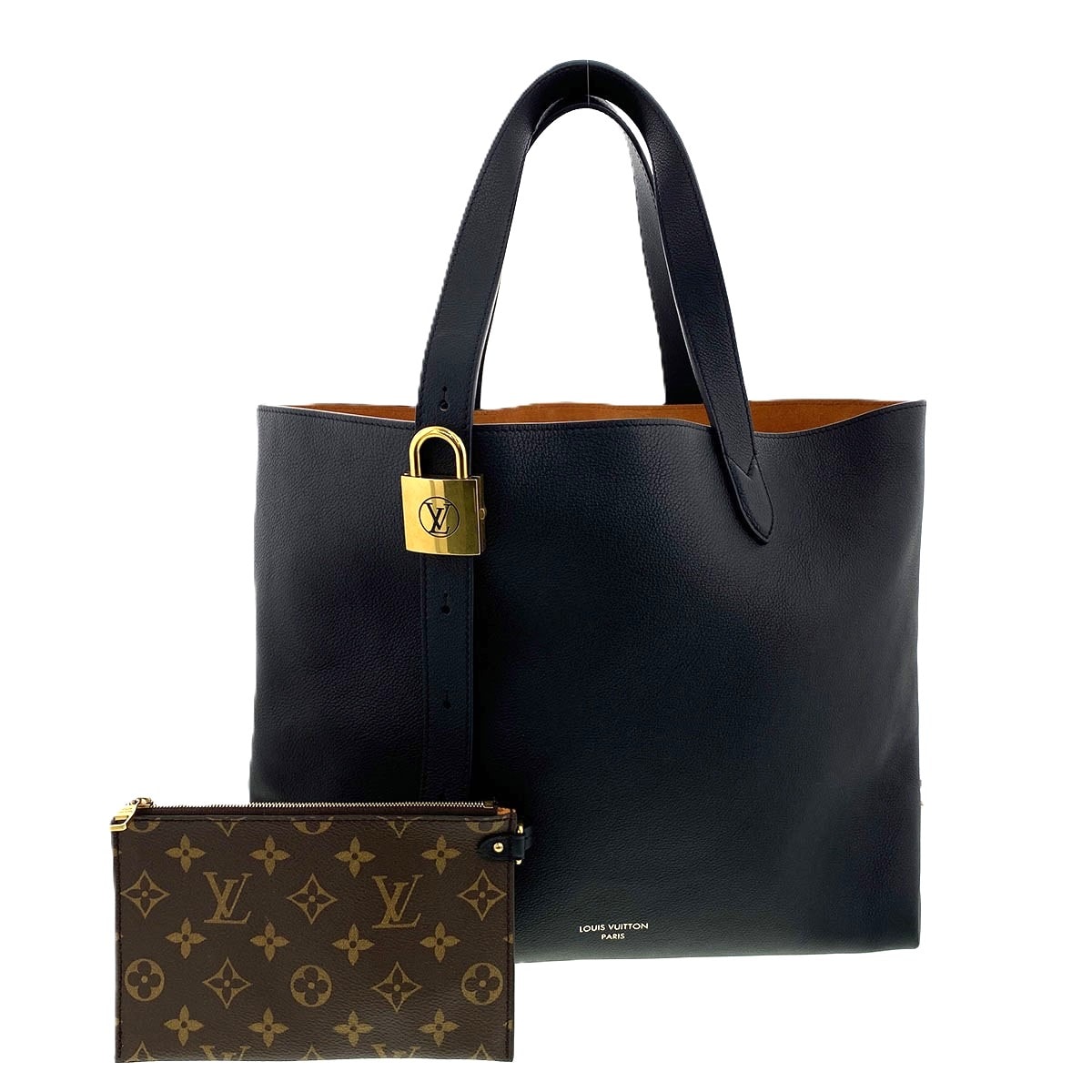 LOUIS VUITTON ルイ・ヴィトン ロウキー カバ MM トートバッグ M25341 レザー ブラック  レディース【中古】