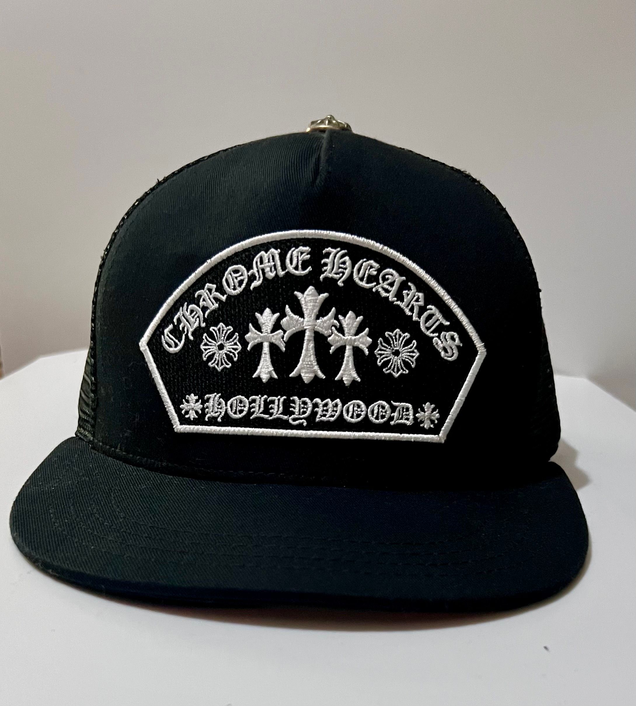 Chrome Hearts Trucker Cap Fabric Front 3 Cross Camouflage "Black/White"