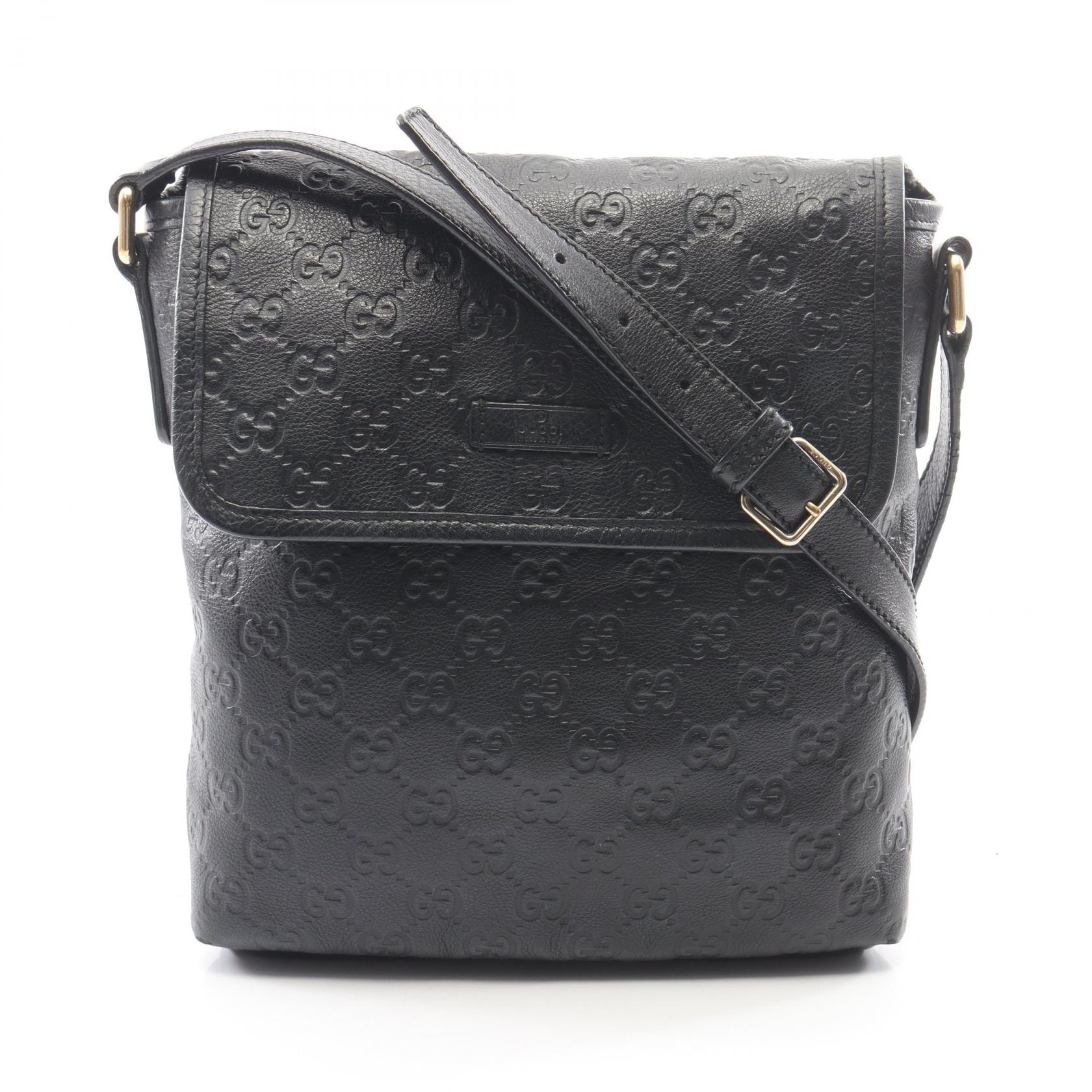 グッチ GUCCI グッチシマ ショルダーバッグ バッグ レザー レディース ブラック系 223666 【中古】