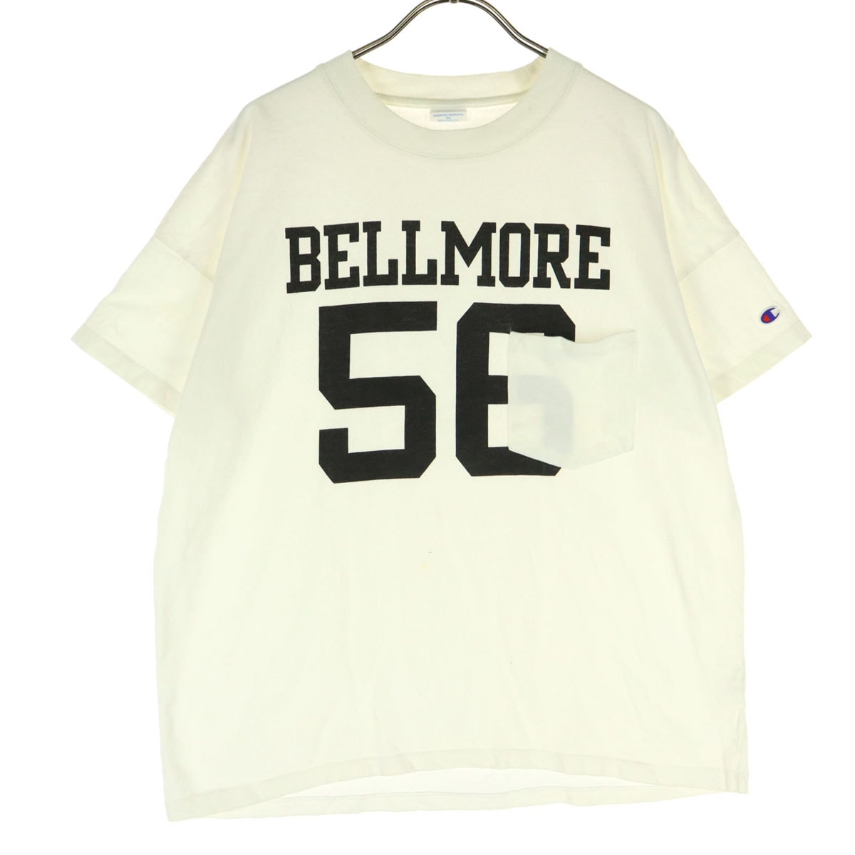 Champion チャンピオン カレッジプリント 半袖 クルーネック Tシャツ M ホワイト