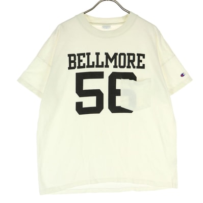 Champion チャンピオン カレッジプリント 半袖 クルーネック Tシャツ M ホワイト