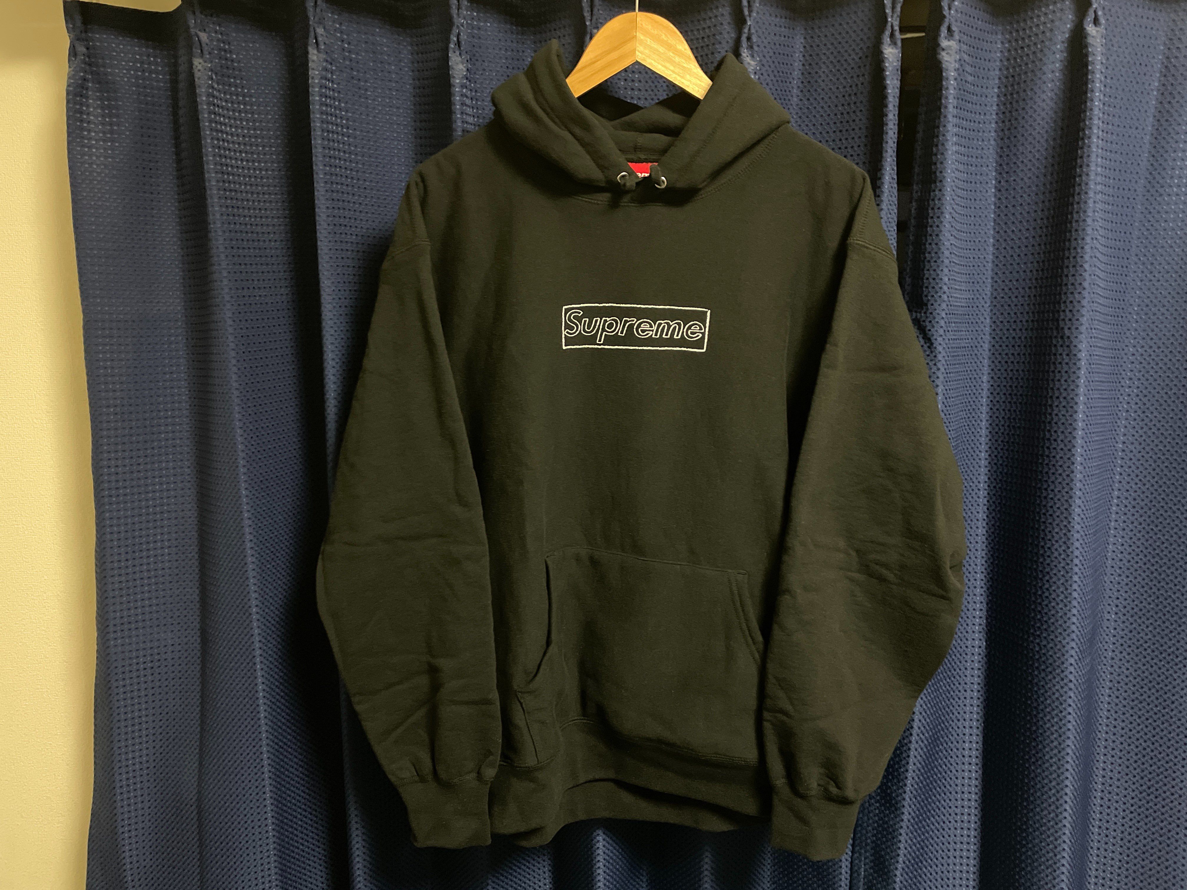 Supreme KAWS Chalk Logo Hooded Sweatshirt "Black"(2021)