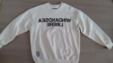 WIND AND SEA x LIBERE Crewneck Sweat Shirt "White"