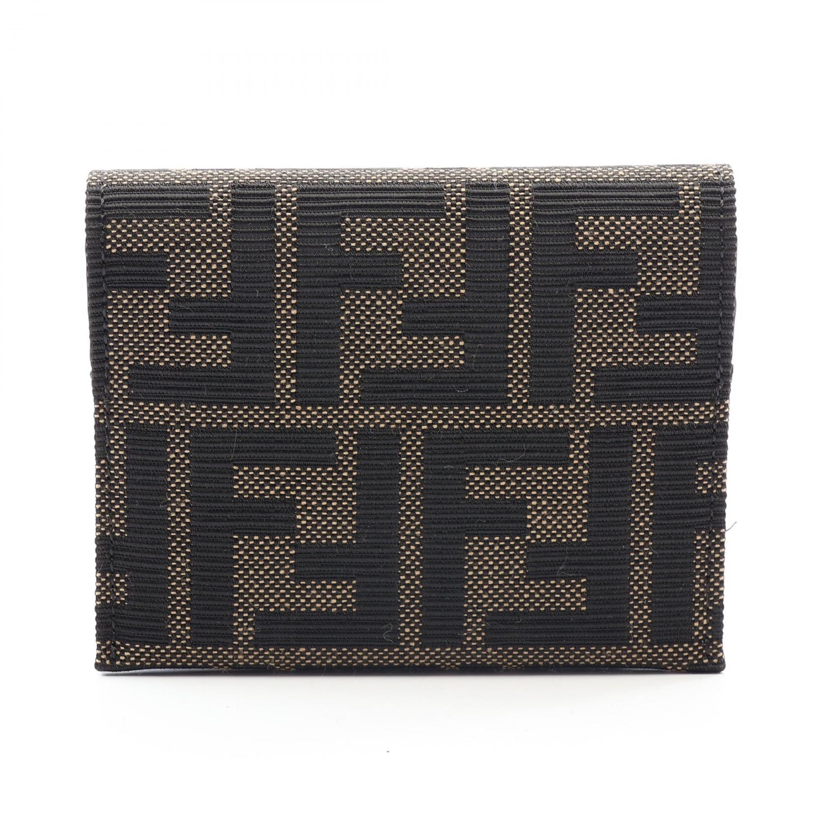 フェンディ FENDI バゲット カードケース アクセサリー キャンバス レディース ブラウン系 / ブラック系 8M0608B1JYF0VAT 【新品】