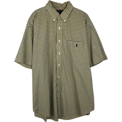 古着 ラルフローレン Ralph Lauren BLAKE 半袖 ボタンダウン チェックシャツ メンズXL相当/eaa643961