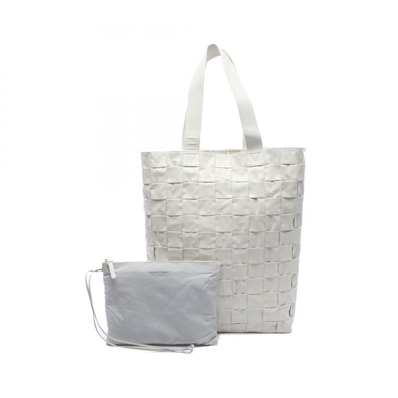 ボッテガヴェネタ BOTTEGA VENETA イントレチャート トートバッグ バッグ レザー レディース ホワイト系 【中古】