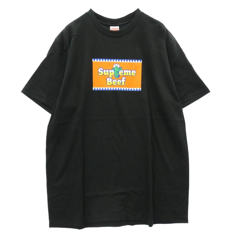 Supreme シュプリーム 25SS Beef Tee ビーフ プリント 半袖 Tシャツ ブラック ブラック系 M【美品】【中古】