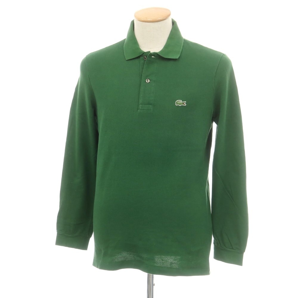【中古】ラコステ LACOSTE 鹿の子コットン 長袖ポロシャツ グリーン【サイズFR 2】【メンズ】
