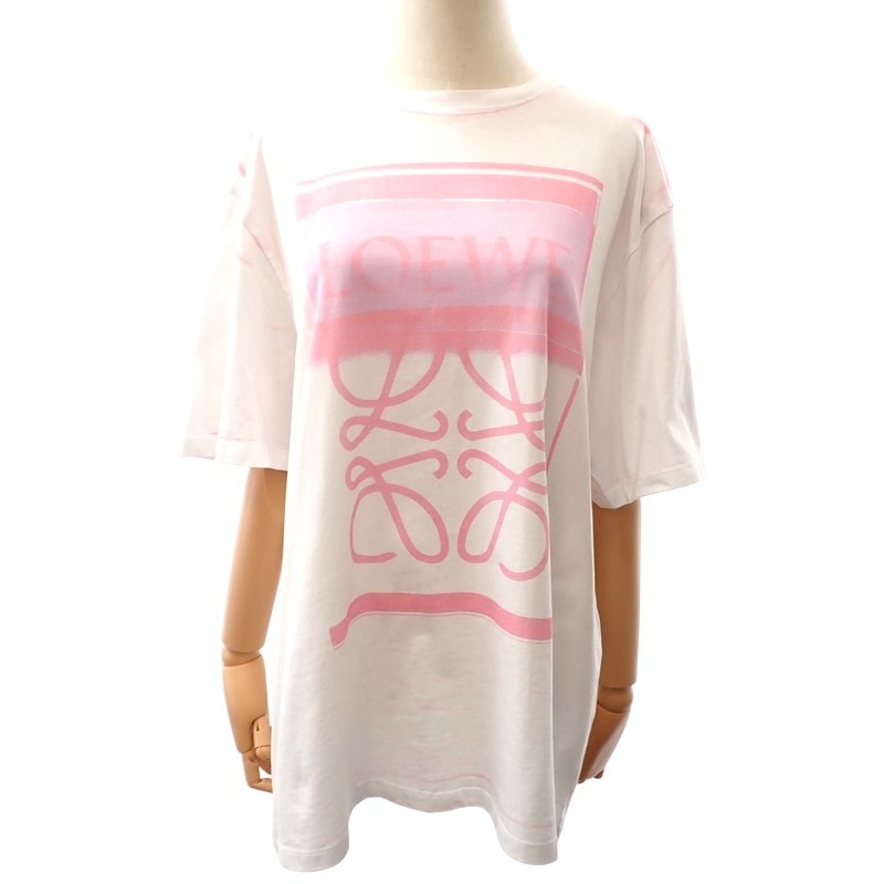 ロエベ アナグラム Tシャツ S 半袖 ホワイト メンズ【中古】【Aランク】