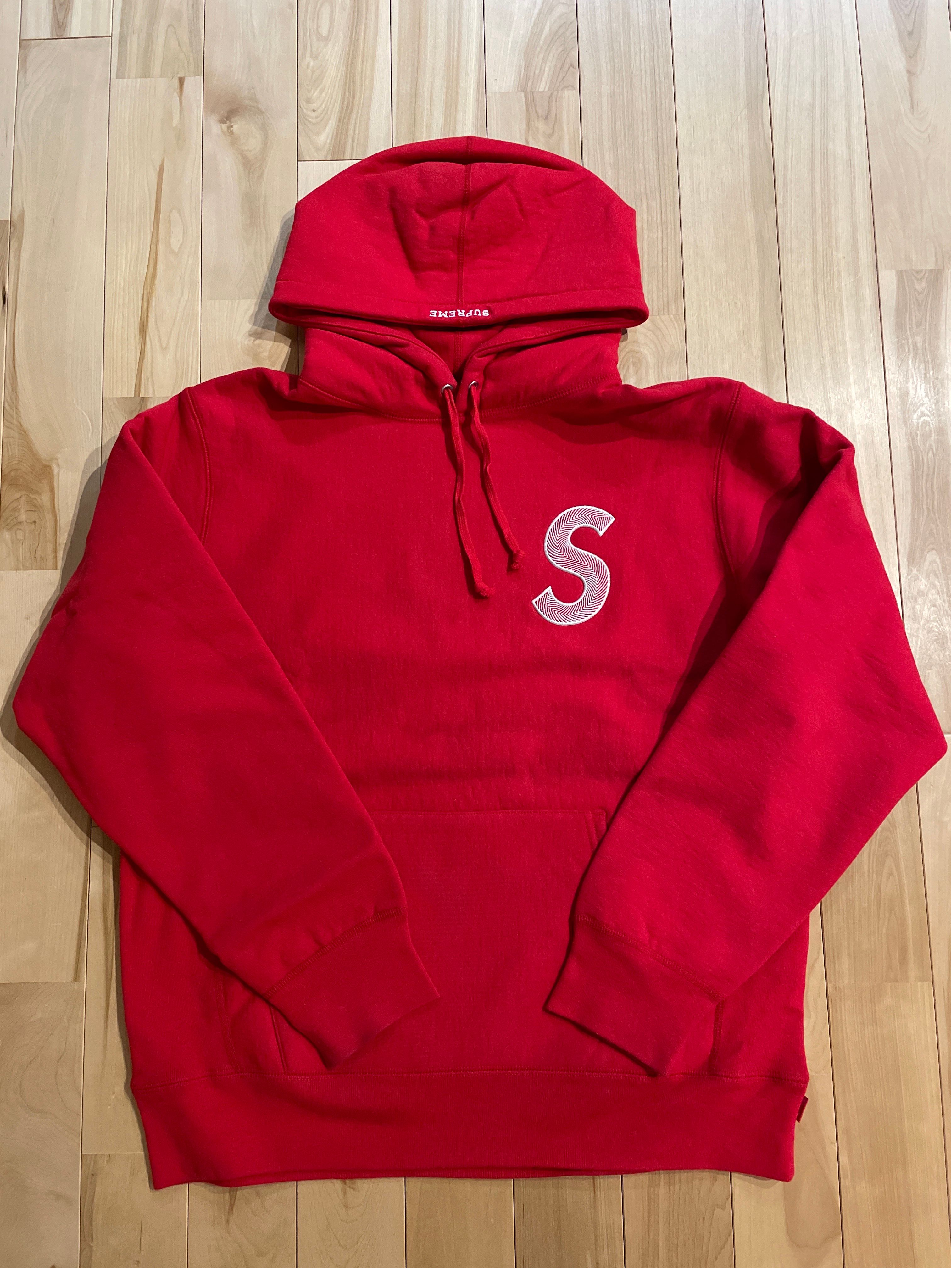 Supreme S Logo Hooded Sweatshirt "Red" (18FW)