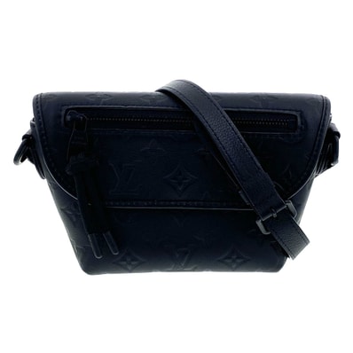 LOUIS VUITTON ルイ・ヴィトン パルス ウェアラブル ウォレット ショルダーバッグ M12636 モノグラムシャドウ ブラック メンズ【中古】