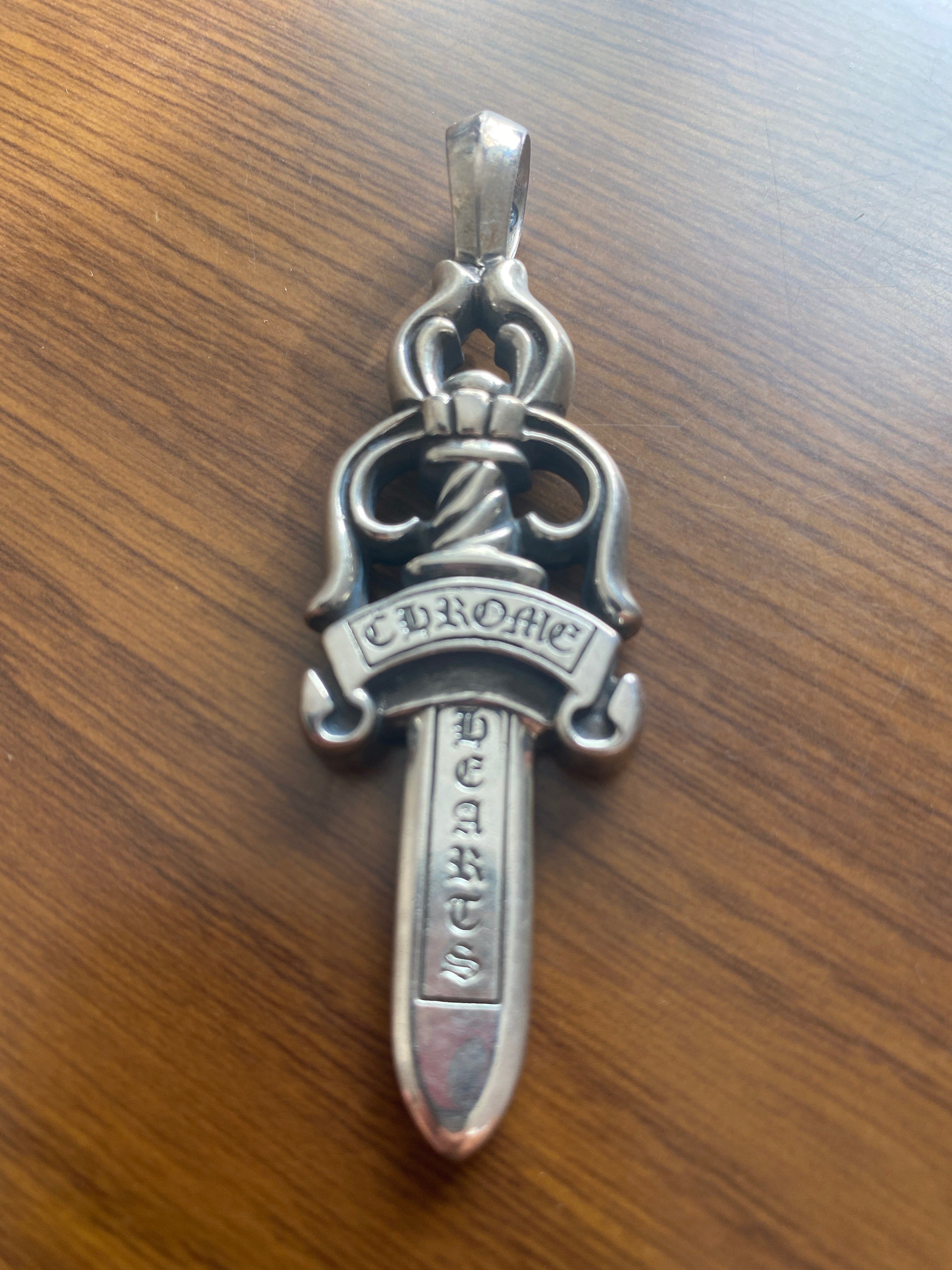 Chrome Hearts Large Dagger Pendant "Silver"