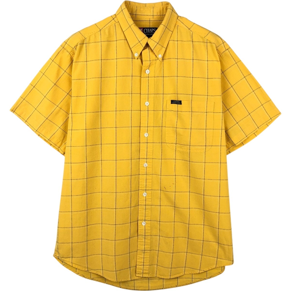 古着 ラルフローレン Ralph Lauren CHAPS チャップス 半袖 ボタンダウン チェックシャツ メンズM相当/eaa658025