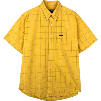 古着 ラルフローレン Ralph Lauren CHAPS チャップス 半袖 ボタンダウン チェックシャツ メンズM相当/eaa658025