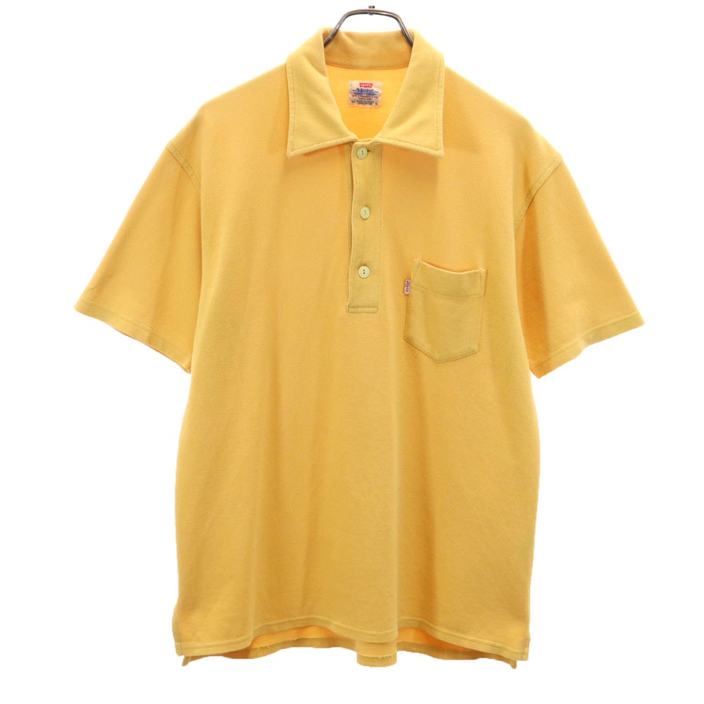 Levi's リーバイス 90s オールド 半袖 ポロシャツ L 山吹色