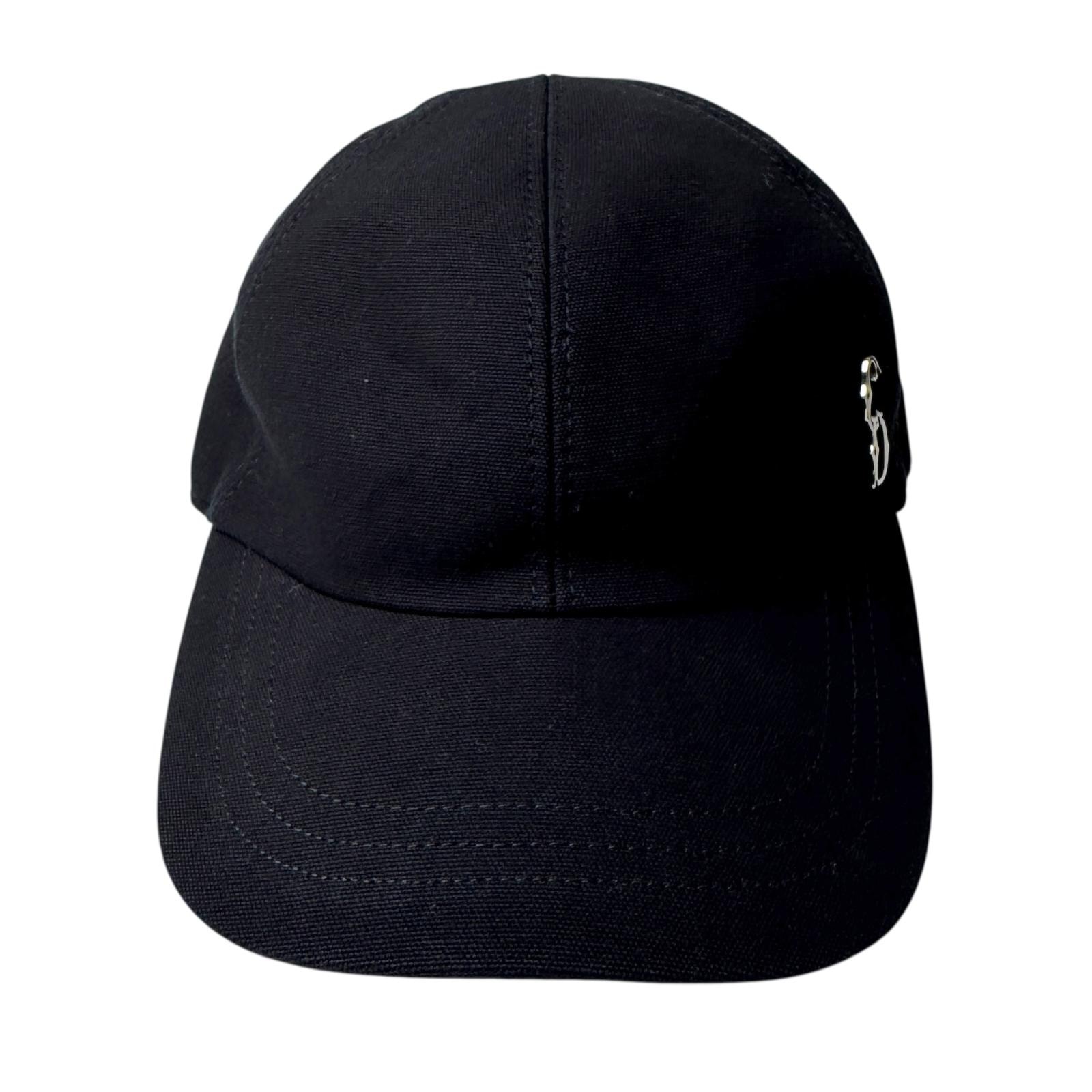 美品 ディオール Dior CD ベースボールキャップ ブラック #S 383C901A4511 男女兼用