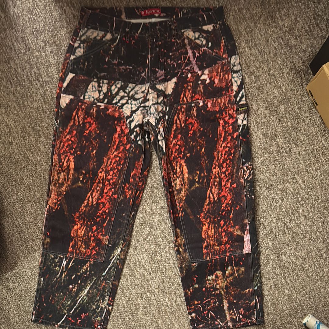 Supreme Double Knee Denim Painter Pant "Woods"