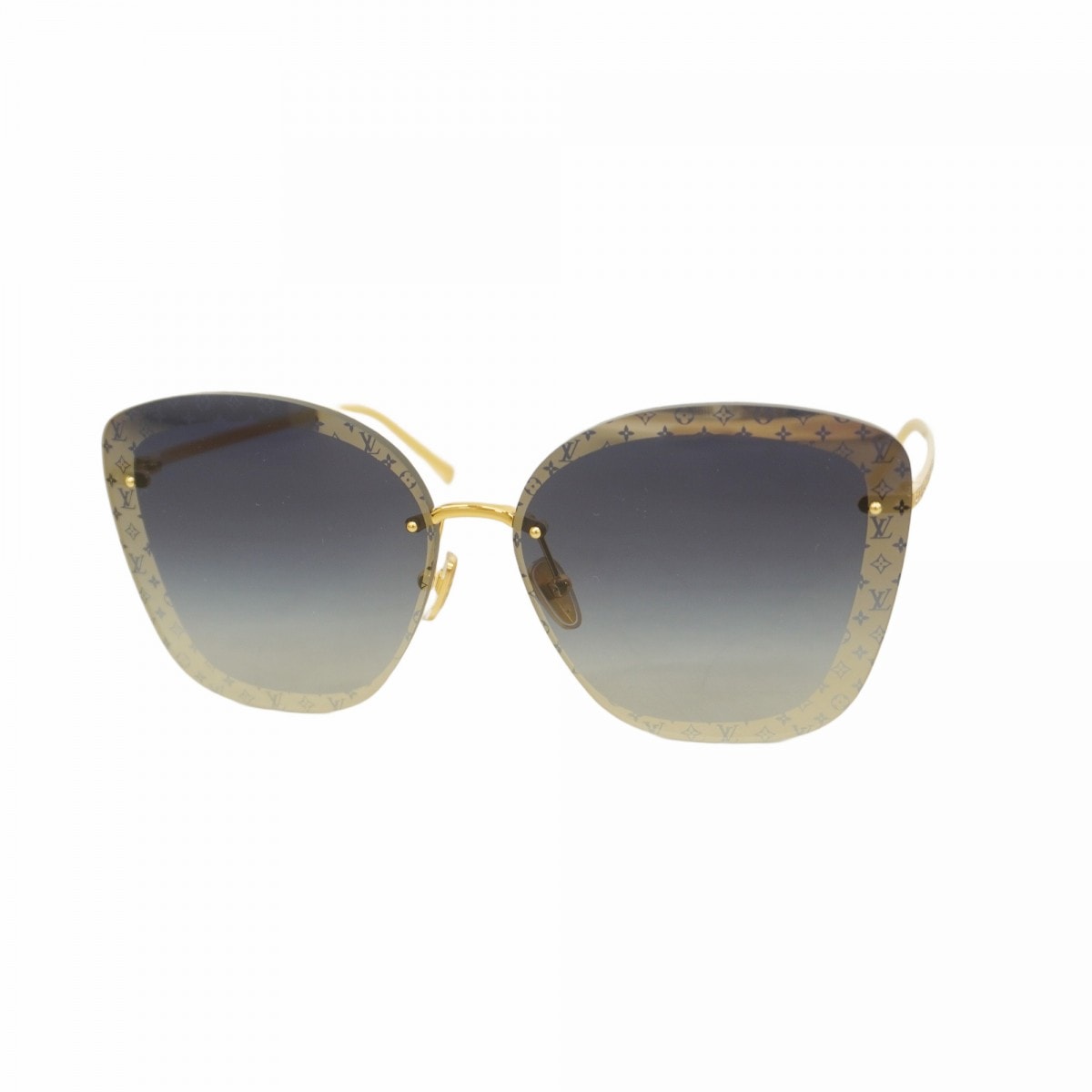 ★最終価格★SALE【6cc3889】ルイヴィトン サングラス モノグラム サングラスLVヘイロースクエア Z1930U ネイビー ブルー【中古】メンズ