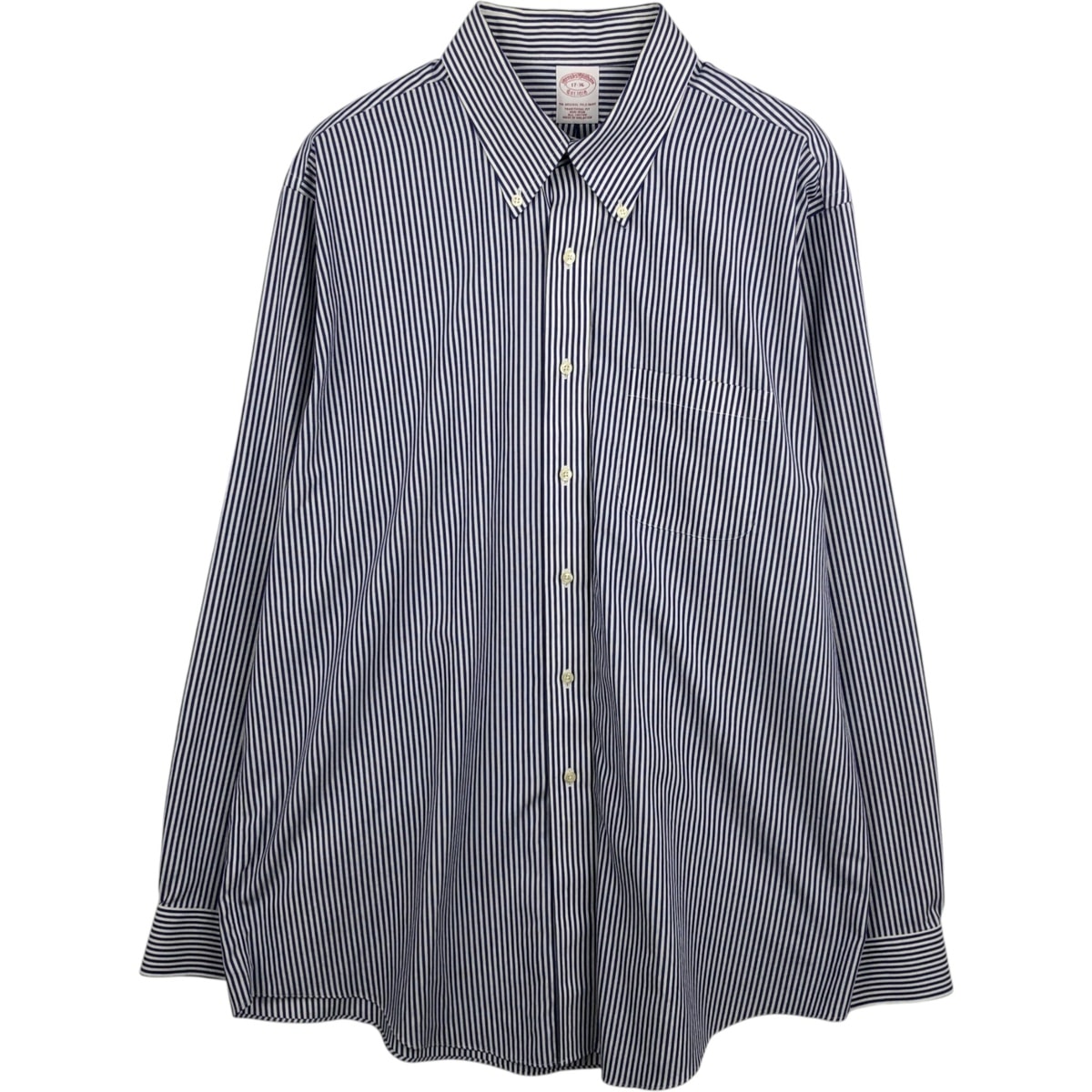 古着 ブルックスブラザーズ Brooks Brothers Est.1818 長袖 ボタンダウンストライプシャツ メンズXL相当/eaa478138