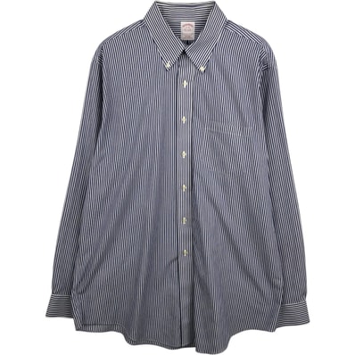 古着 ブルックスブラザーズ Brooks Brothers Est.1818 長袖 ボタンダウンストライプシャツ メンズXL相当/eaa478138