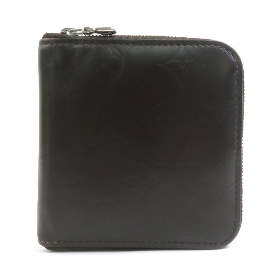 ルイ ヴィトン LOUIS VUITTON 二つ折り財布 モノグラム グラセ ポルト ビエ モネ ジップ モノグラムグラセレザー カフェ メンズ M66510【中古】 56654a