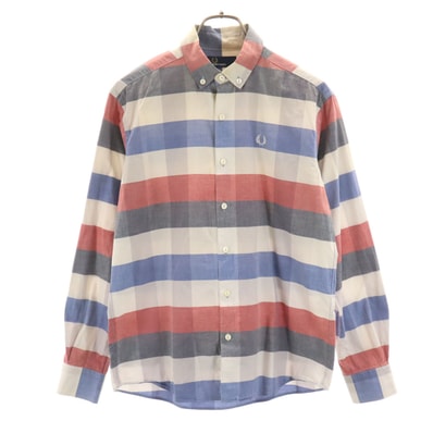 FRED PERRY フレッドペリー 日本製 チェック柄 長袖 シャツ M