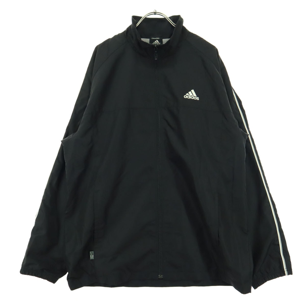 adidas アディダス ワンポイントロゴ 長袖 トラックジャケット L ブラック