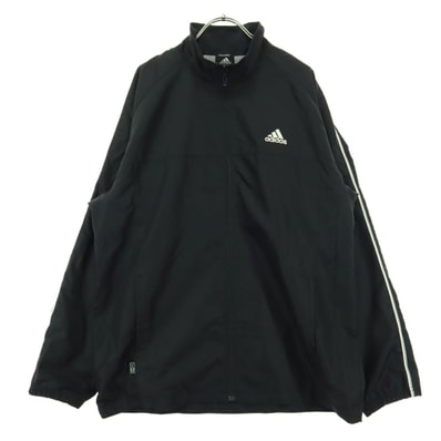 adidas アディダス ワンポイントロゴ 長袖 トラックジャケット L ブラック