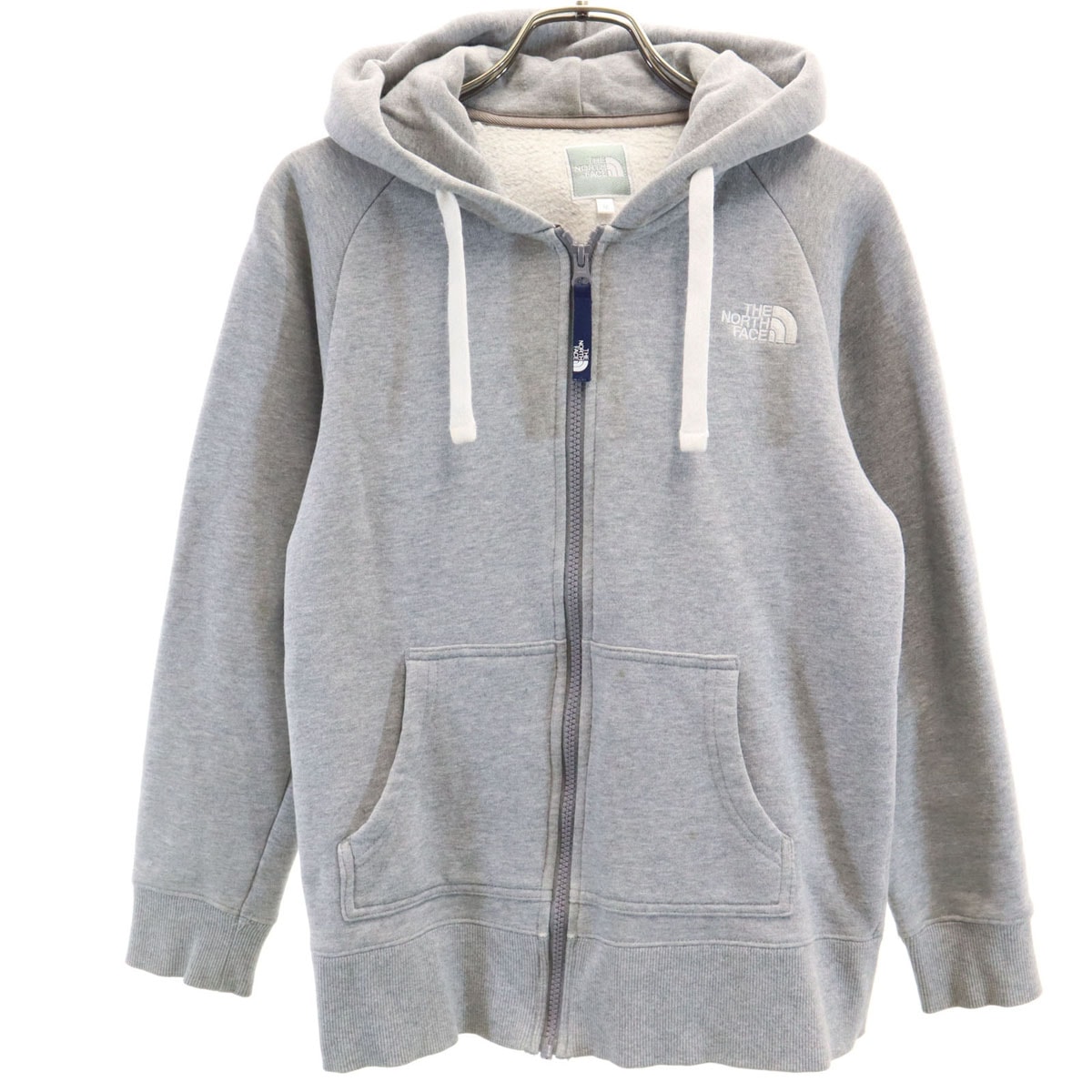 THE NORTH FACE ノースフェイス 長袖 ジップパーカー M グレー 裏起毛