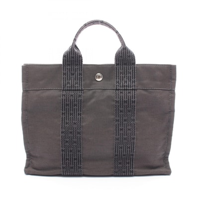 エルメス HERMES エールラインPM トートバッグ バッグ キャンバス ナイロンキャンバス レディース グレー系 【中古】