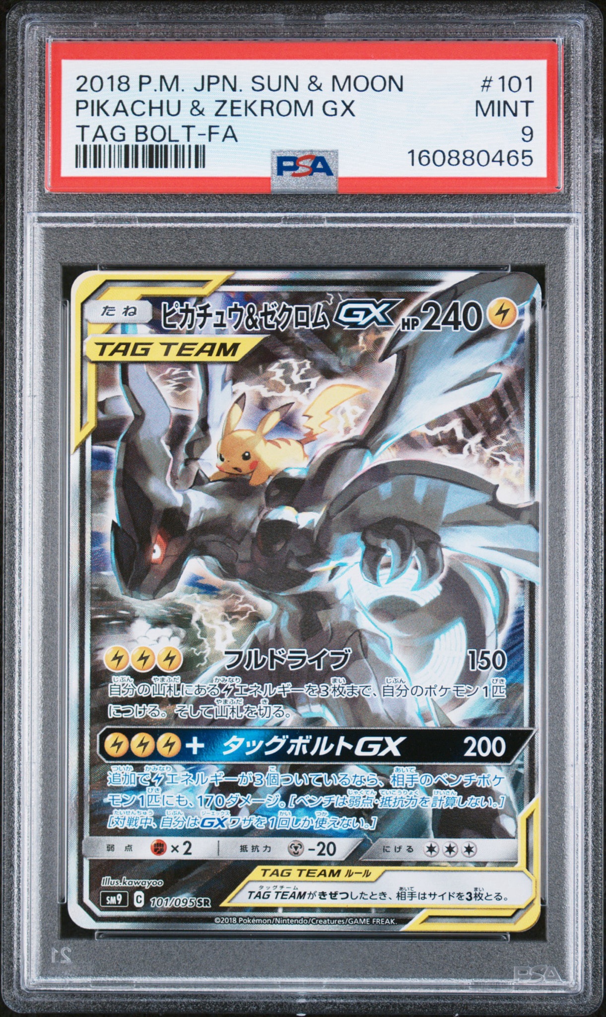 ピカチュウ&ゼクロムGX SR: SA [SM9 101/095](拡張パック「タッグ