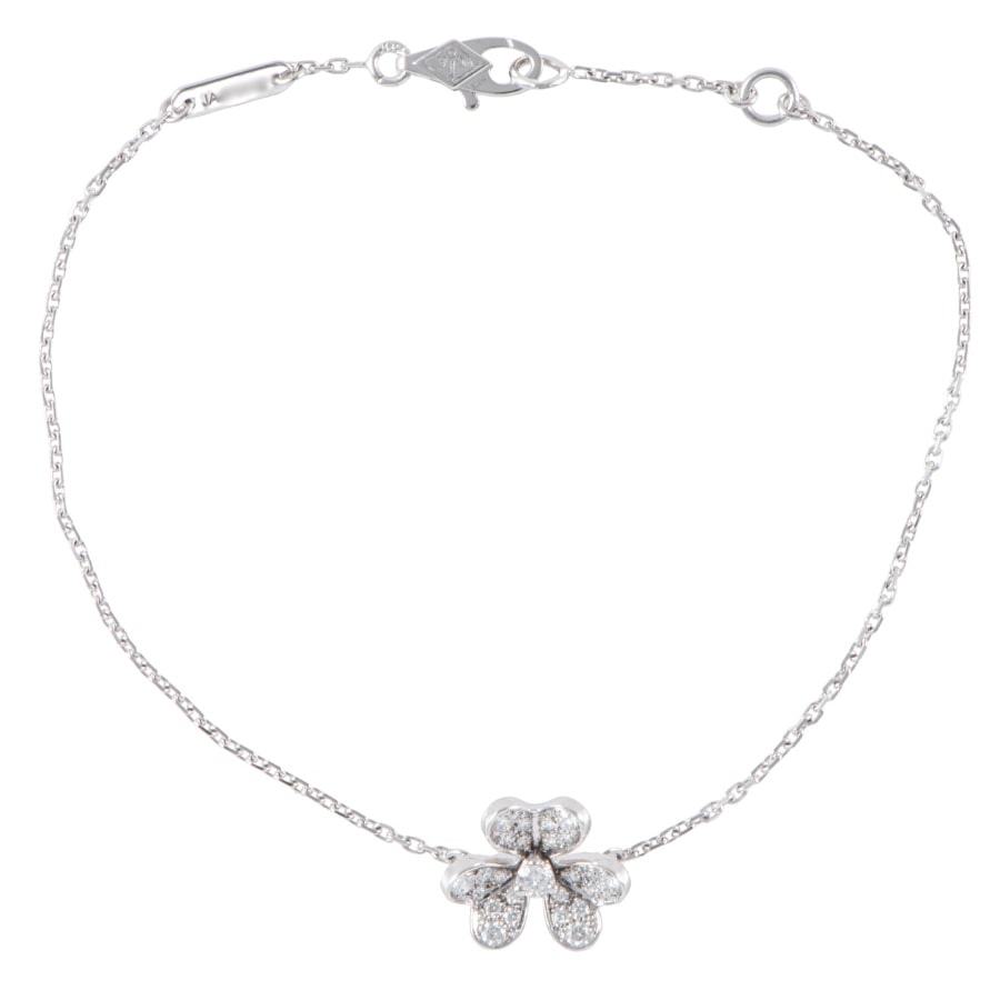 Van Cleef & Arpels ヴァンクリーフ&アーペル フリヴォル ブレスレット ミニモデル VCARP3W200 バングル K18WG ダイヤモンド シルバー【中古】