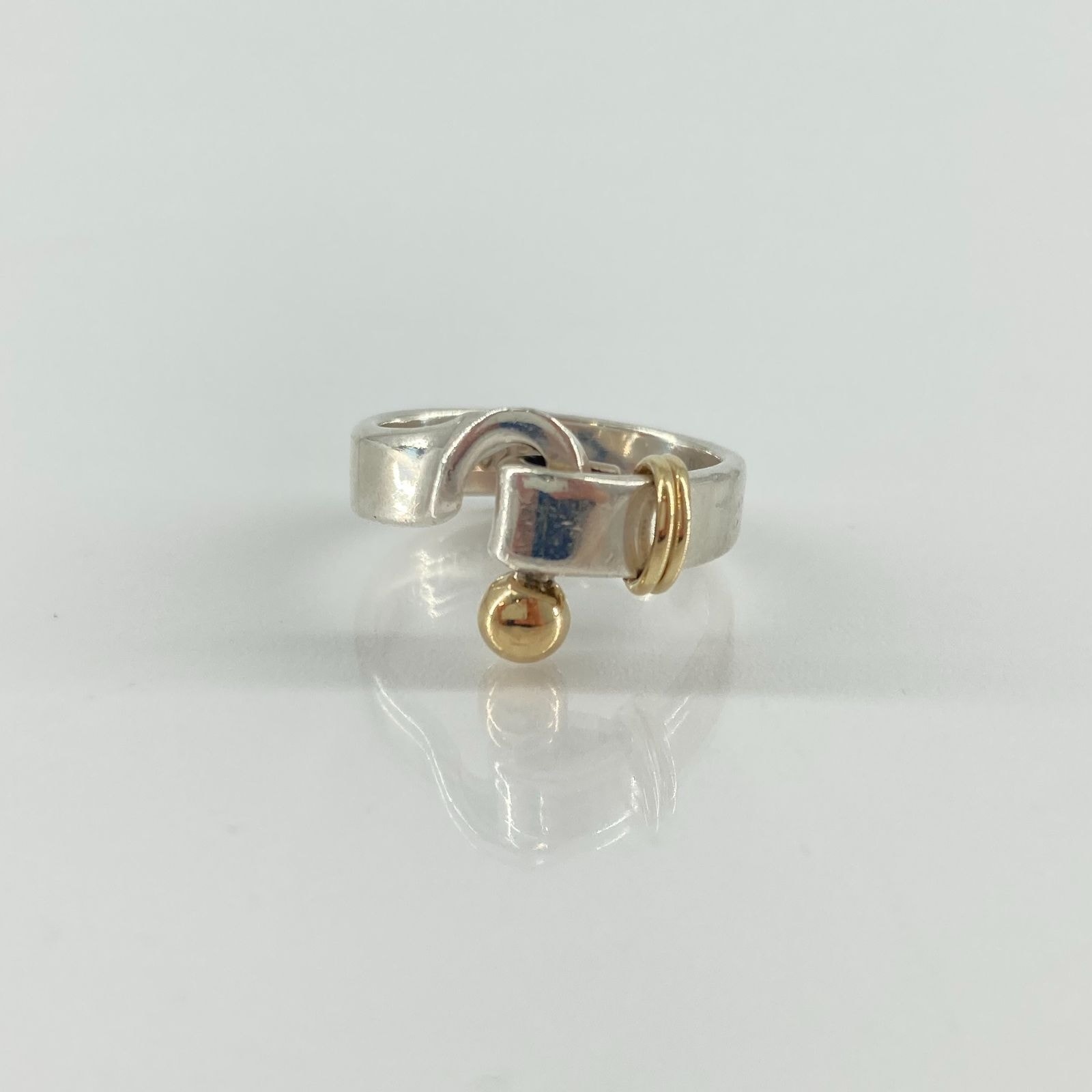 TIFFANY&CO(ティファニー) フックアンドアイ リング Ag925/750 4.0g ゴールド×シルバー