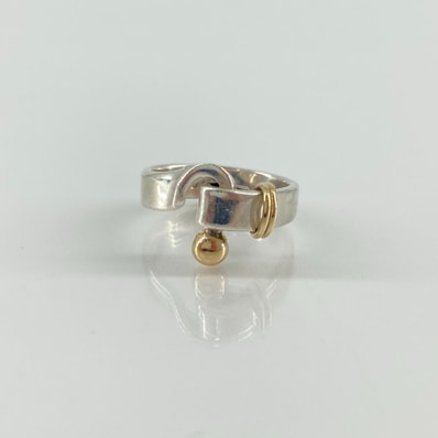 TIFFANY&CO(ティファニー) フックアンドアイ リング Ag925/750 4.0g ゴールド×シルバー