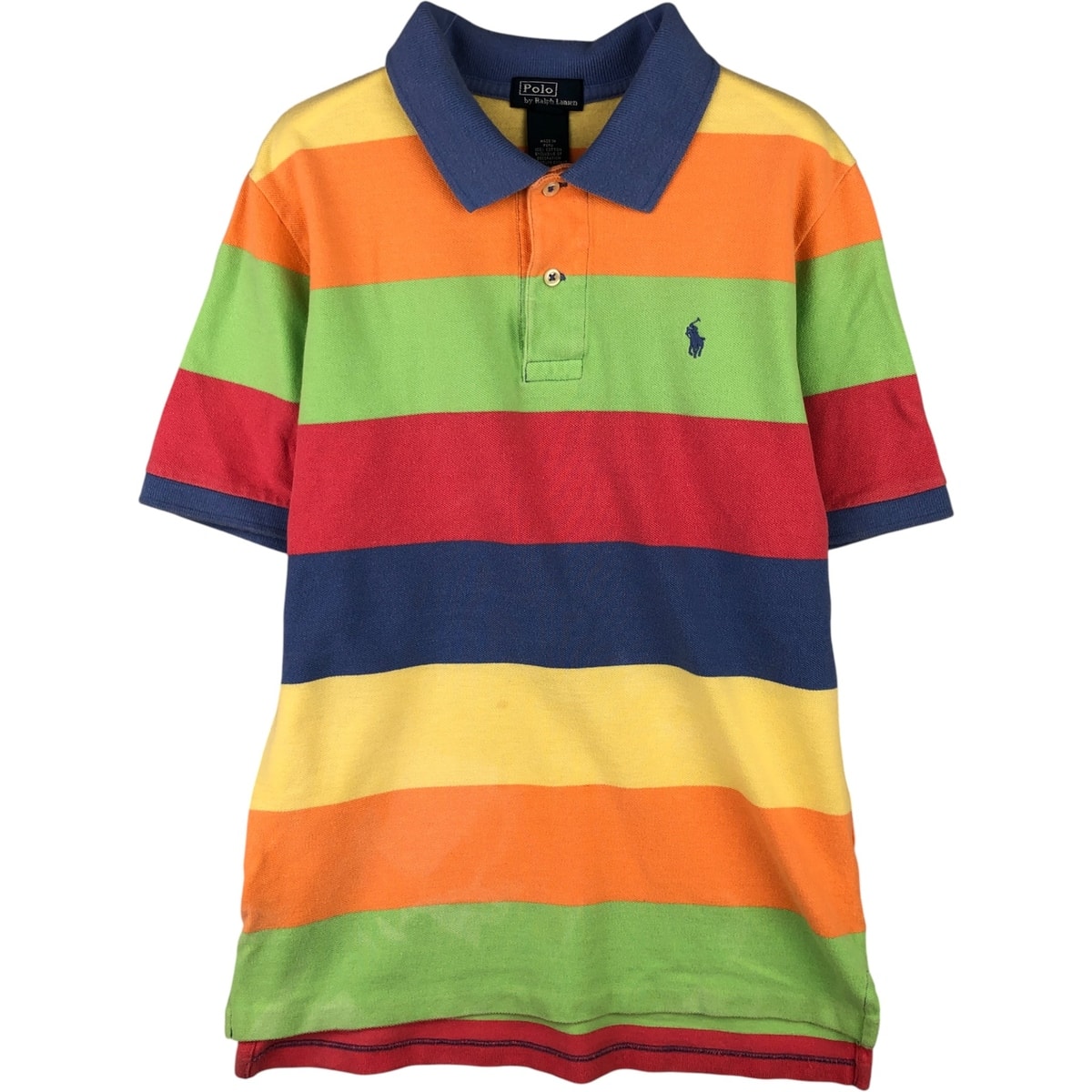 古着 ラルフローレン Ralph Lauren POLO by Ralph Lauren 半袖 ボーダー ポロシャツ レディースL相当/eaa588491
