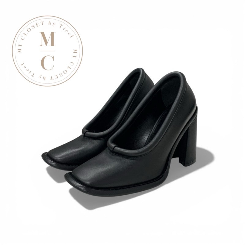 ルイヴィトン LOUIS VUITTON ベルリンライン パンプス 靴 シューズ レザー ブラック 黒 ロゴ