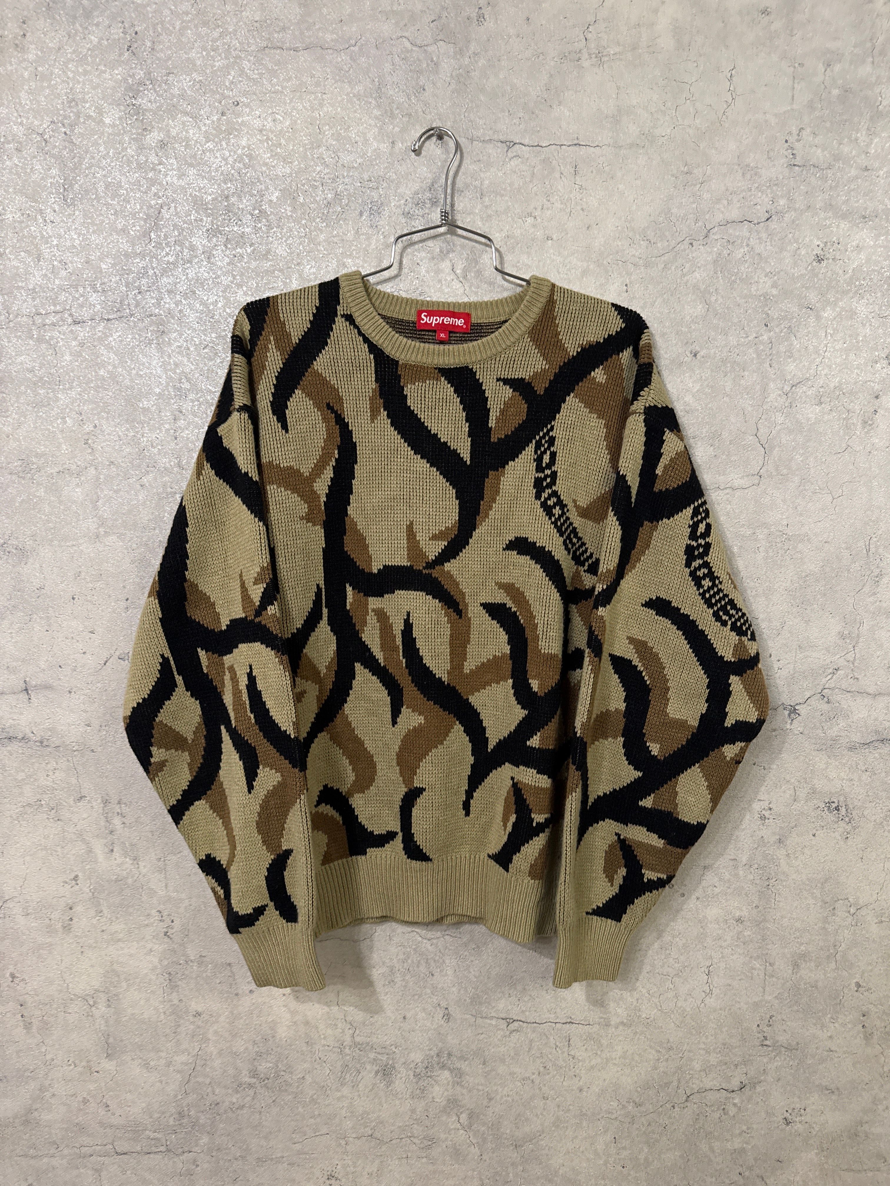 Supreme Tribal Camo Sweater "Tan"