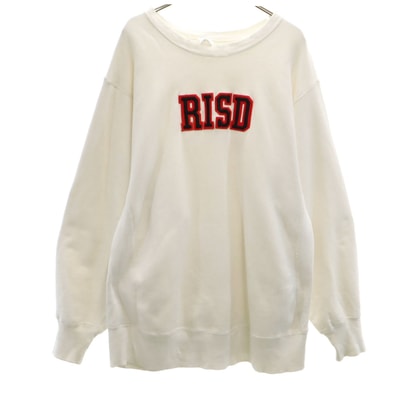 Champion チャンピオン 80s USA製 リバースウィーブ トリコタグ ヴィンテージ 2枚タグ 長袖 RISD スウェット トレーナー XL 白 裏起毛