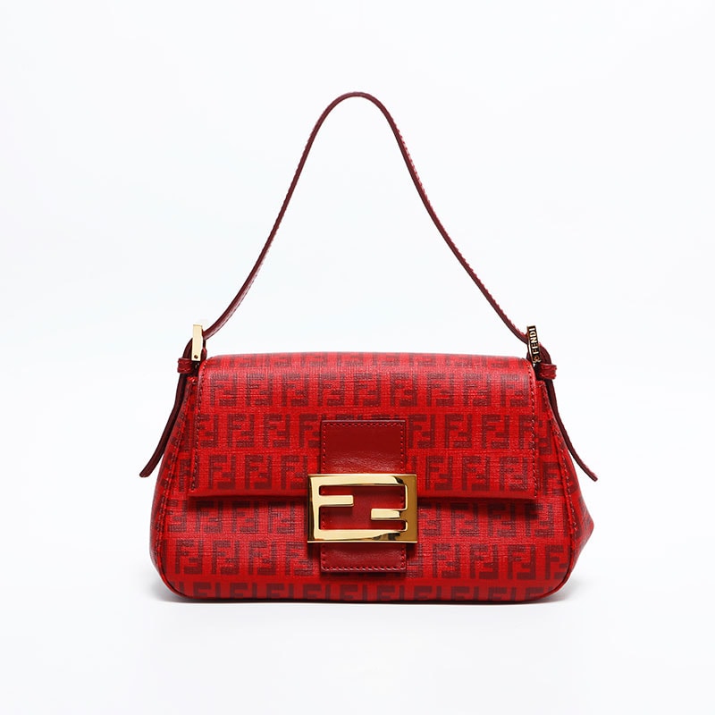 フェンディ FENDI ズッキーノ マンマ ミニ PVC ハンドバッグ【中古】