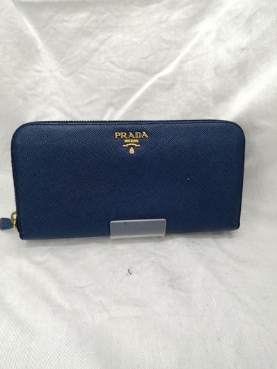 PRADA Large Saffiano Leather Wallet "Bluette"