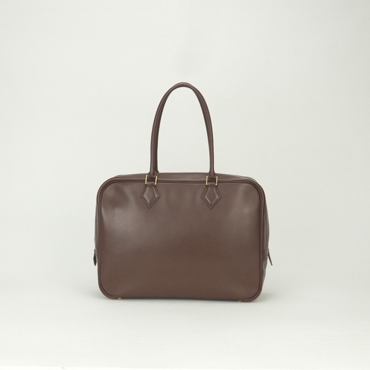 エルメス HERMES プリュム32 プリュム 32 バッグ トートバッグ ボックスカーフ ブラウン Brown 茶 ゴールド金具 ハンドバッグ ビジネスバッグ