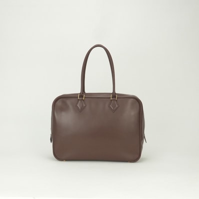 エルメス HERMES プリュム32 プリュム 32 バッグ トートバッグ ボックスカーフ ブラウン Brown 茶 ゴールド金具 ハンドバッグ ビジネスバッグ