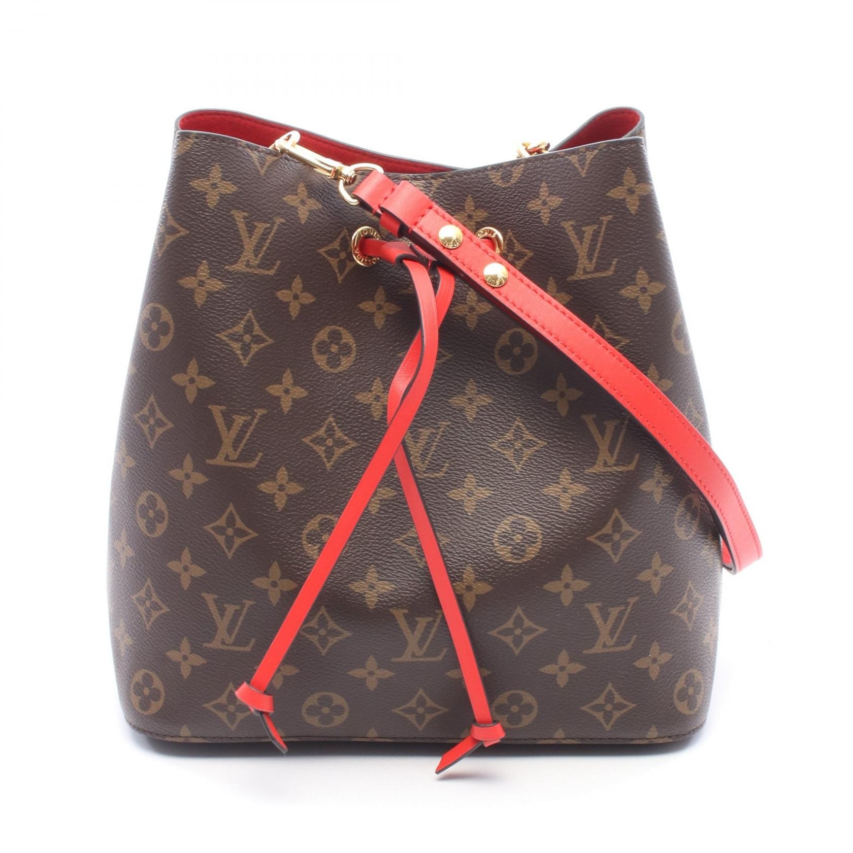 ルイ・ヴィトン LOUIS VUITTON ネオノエ ショルダーバッグ バッグ PVCコーティングキャンバス レザー モノグラム コクリコ レディース ブラウン系 / レッド系 M44021 【中古】