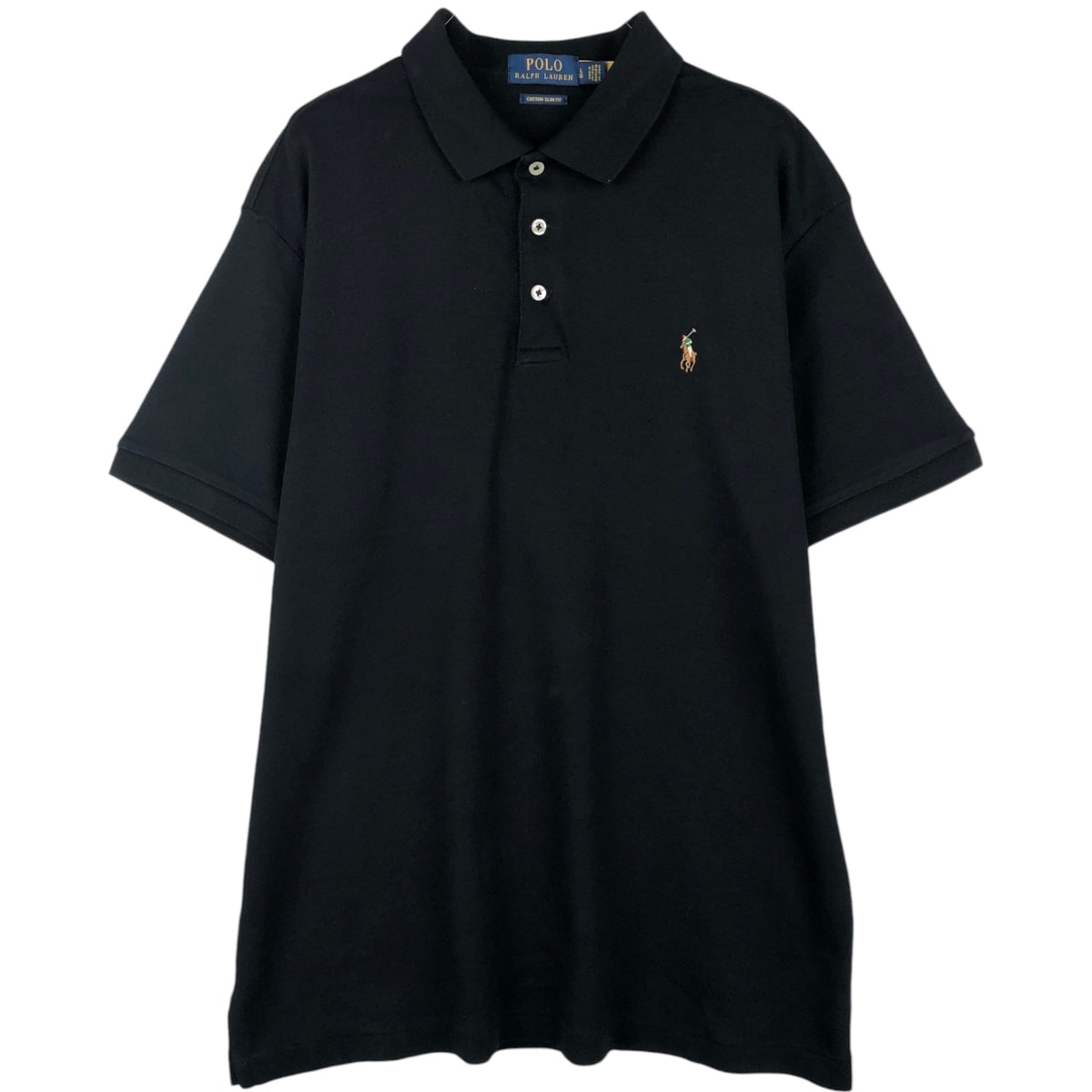 古着 ラルフローレン Ralph Lauren POLO RALPH LAUREN CUSTOM SLIM FIT 半袖 ポロシャツ メンズL相当/eaa623774